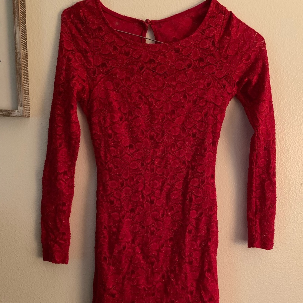 Red sparkle dress